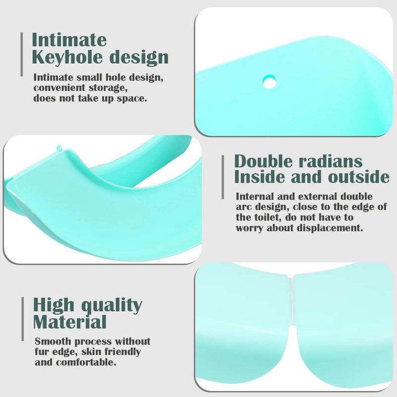 LCJAOF Adult Folding Toilet Seat Cushion Plastic Washable Toilet Pad with Foldable Design Portable Toilet Seat Cover for Home, Travel, and Office Use (Green) - Image 3